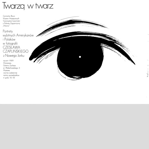 Twarzą w twarz, plakat wystawowy, 1989